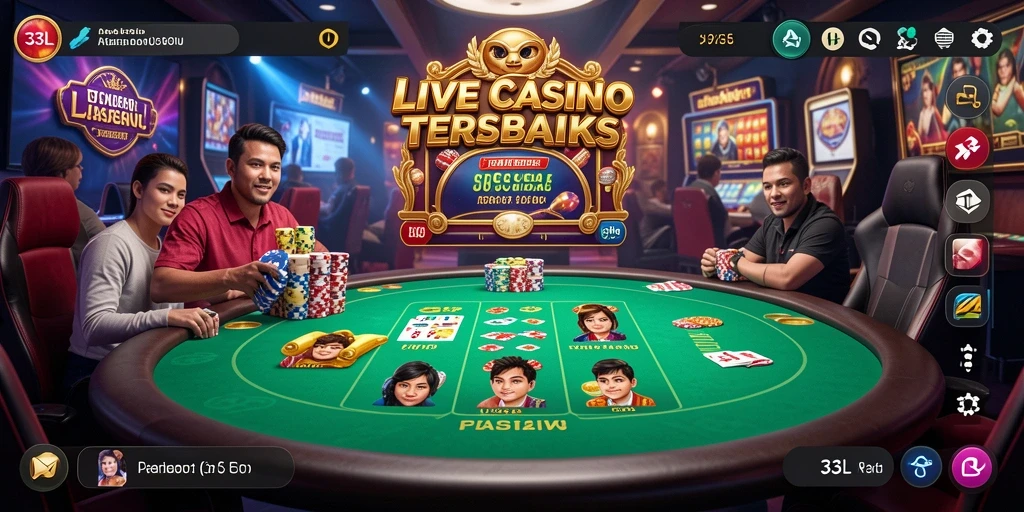 Tampilan screenshot 33L menampilkan dealer langsung dan gameplay yang mengesankan.