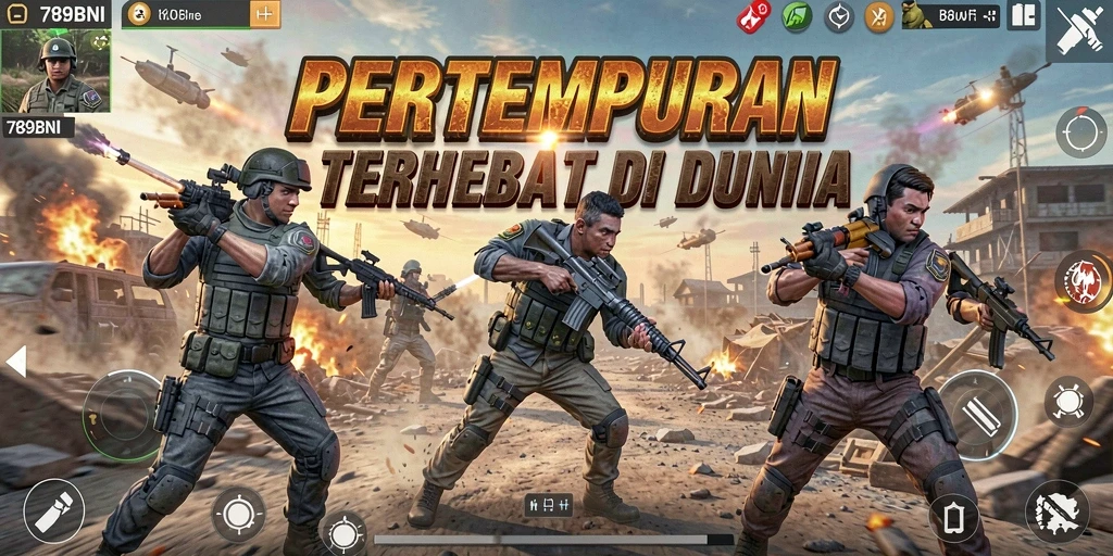 Gameplay Battle Royale yang seru dan penuh aksi.
