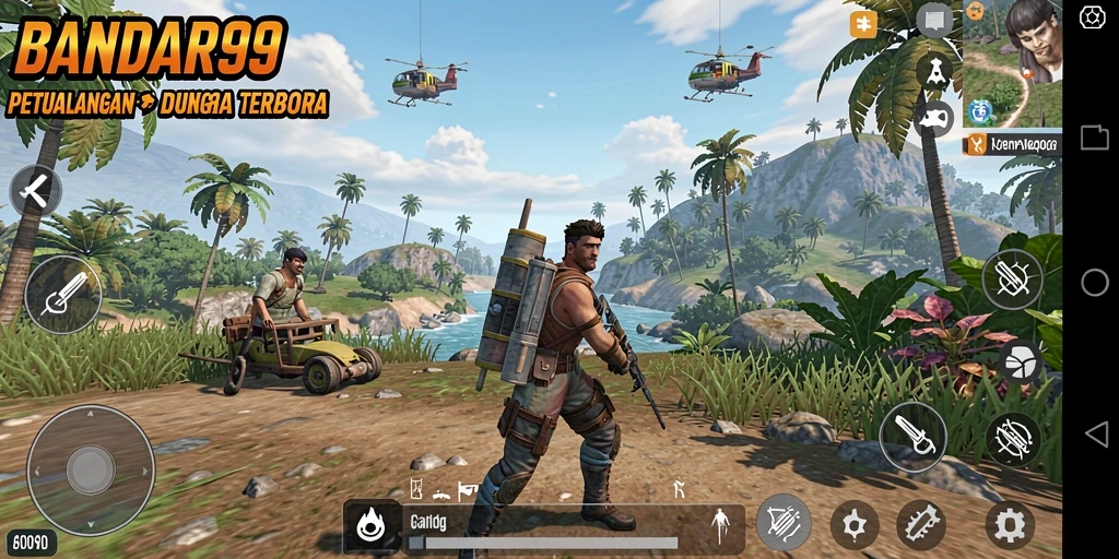 Tampilan gameplay BANDAR99 menunjukkan eksplorasi bebas di dunia terbuka.