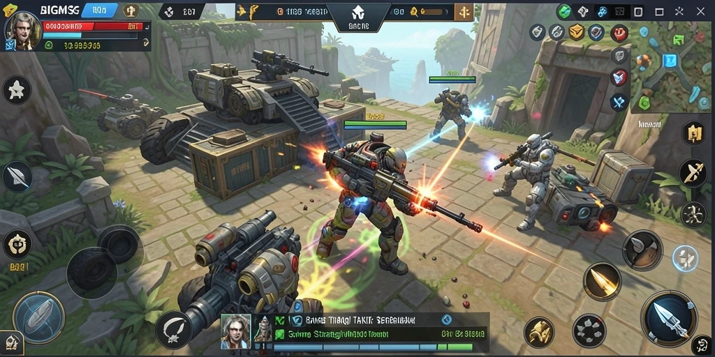 Gameplay BIGMSG menampilkan strategi seru dan pertempuran yang intens.
