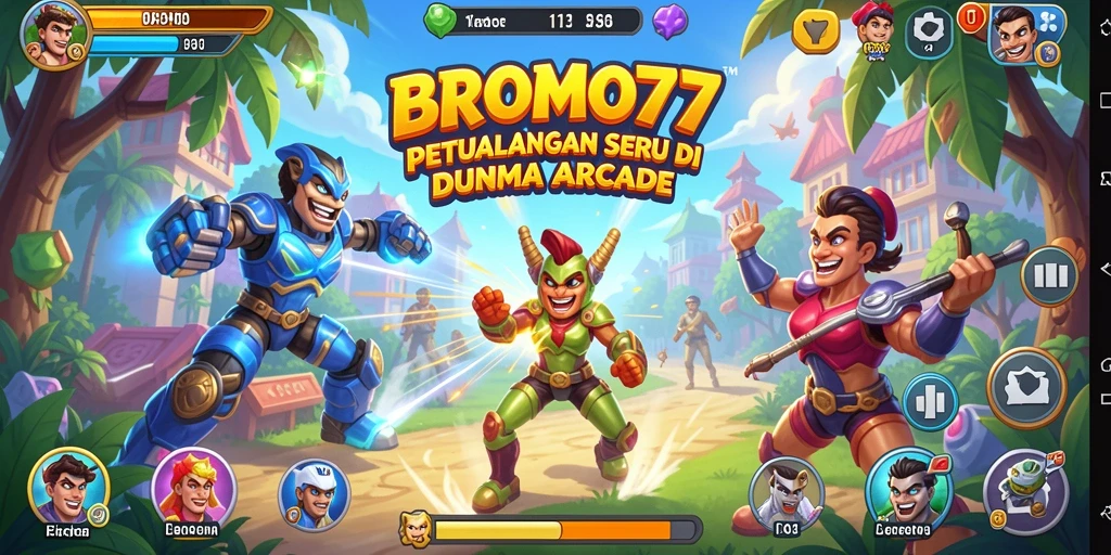 Tangkapan layar BROMO77 menampilkan aksi seru dan tantangan arcade.