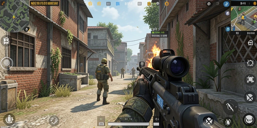 Tangkapan layar gameplay MDG188 yang penuh aksi FPS.