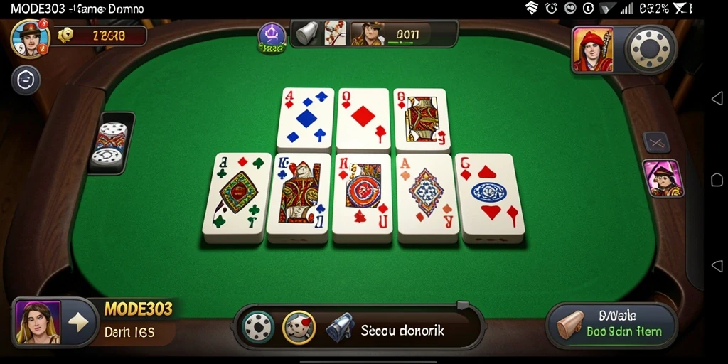 Tampilan gameplay domino seru dan interaktif di MODE303.
