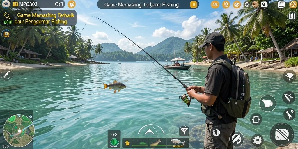 Gameplay menakjubkan dalam MPO303 saat memancing ikan besar.