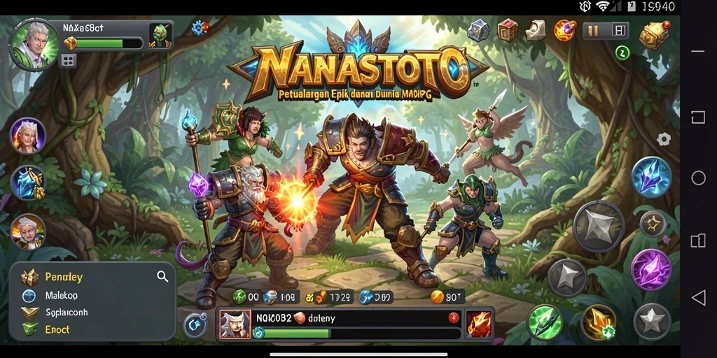 Tampilan gameplay NANASTOTO yang seru dan interaktif.