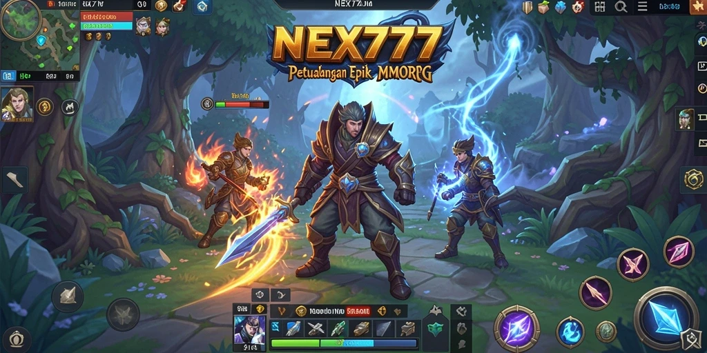 Tampilan gameplay epik dari <strong>NEX777</strong> dalam dunia MMORPG.