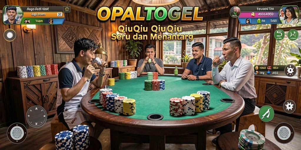 Tampilan gameplay seru dalam OPALTOGEL saat bermain QiuQiu.
