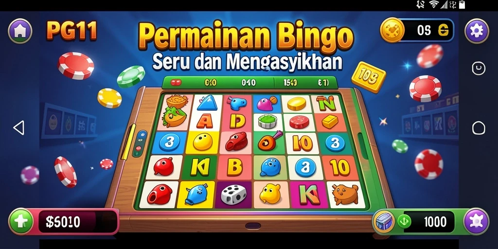 Tampilan screenshot PG11 menampilkan gameplay Bingo yang seru dan interaktif.