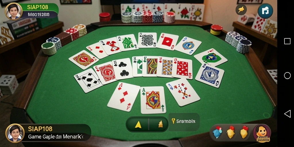 Tampilan gameplay seru dari SIAP108 dalam bermain Gaple.