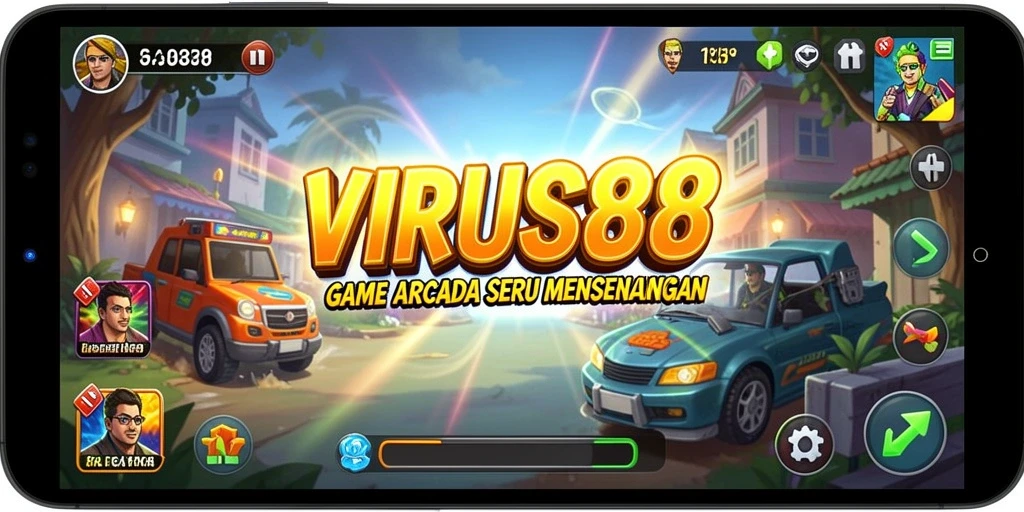 Tampilan gameplay yang menarik dan seru di VIRUS88.