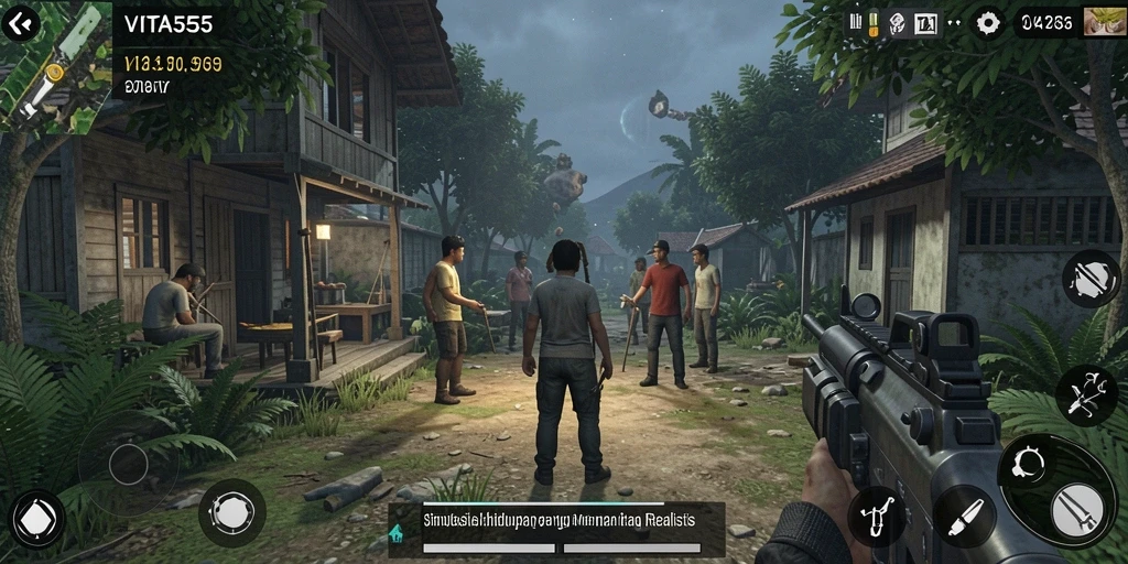 Tampilan gameplay VITA555 dengan interaksi menarik dan grafis detail.