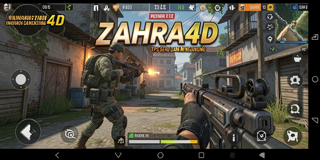 Tampilan gameplay ZAHRA4D yang penuh aksi dan strategi TPS.