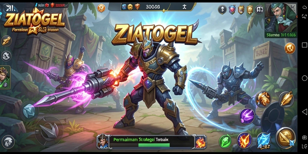 Tampilan gameplay ZIATOGEL yang seru dan strategis.